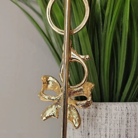 Purple Gold Bow Keychain Bag charm Rhinestone - Picture 6 of 10